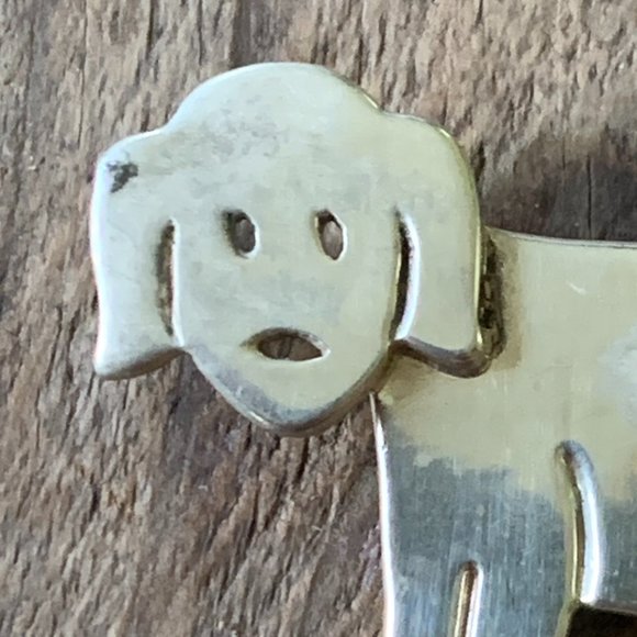 Vintage 925 Silver Doggie Brooch-unique - Picture 4 of 11
